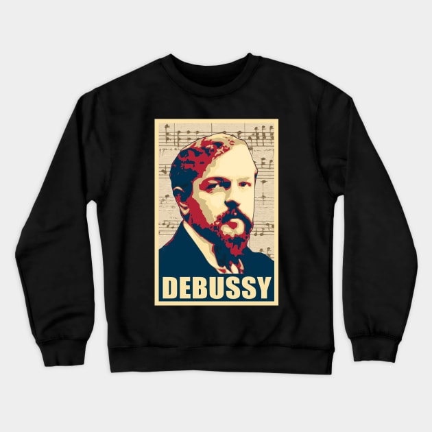 Claude Debussy musical notes Crewneck Sweatshirt by Nerd_art